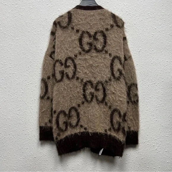 Gucci Beige and Dark Brown Women's Cardigan - Picture 4 of 4